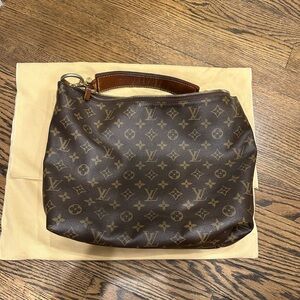 Louis Vuitton Monogram Canvas Top-Handle Bag in Brown and Gold